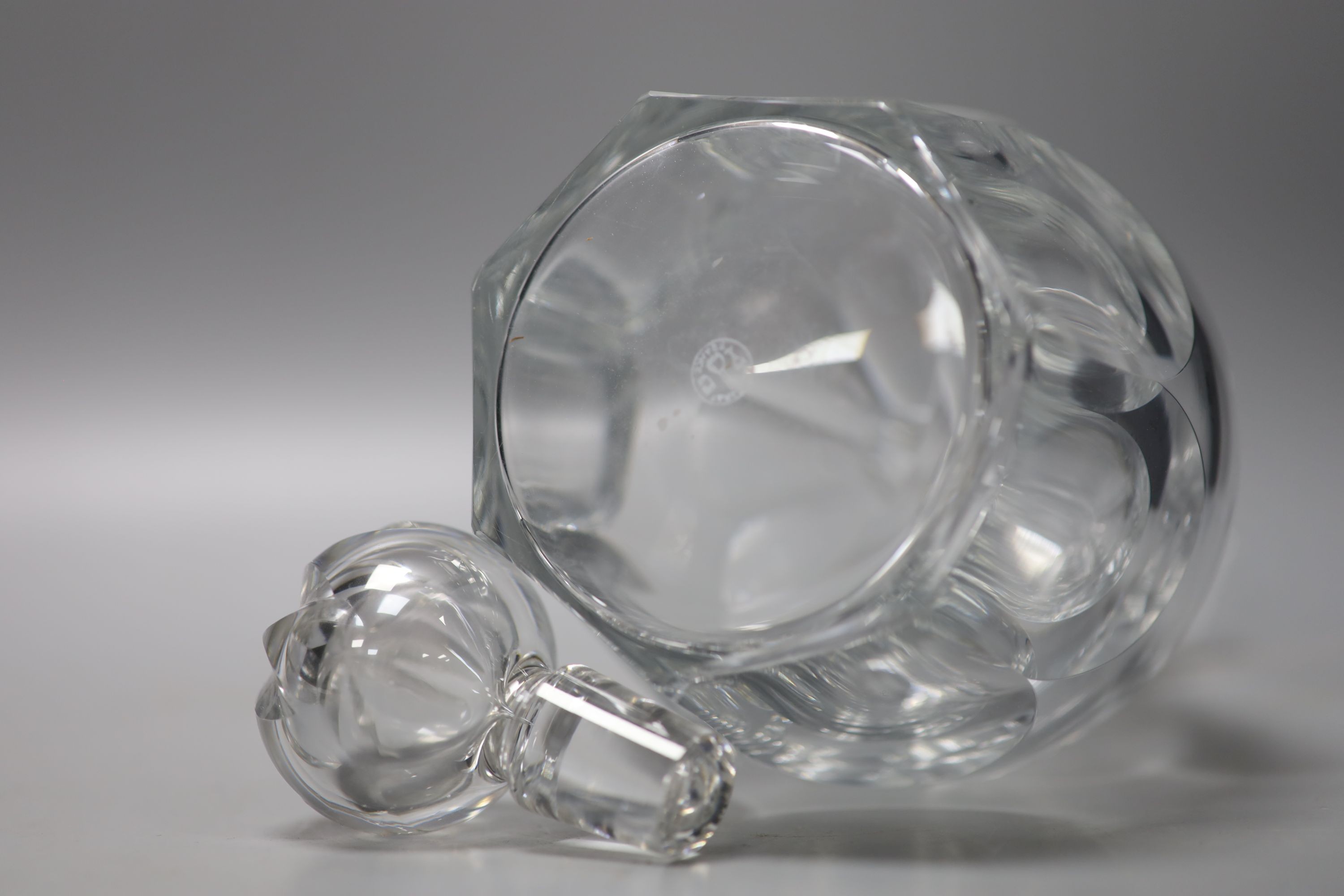 A Baccarat cut glass decanter 30cm